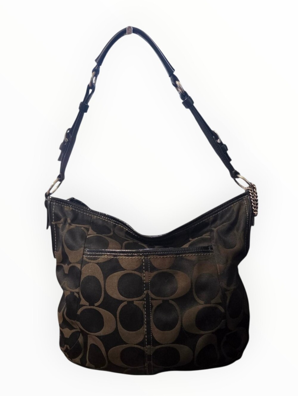 Coach Y2K Signature Large Hobo Bag no. 12676 in Black & BrownEUC - Picture 9 of 10
